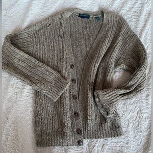 Vintage button up grandpa sweater